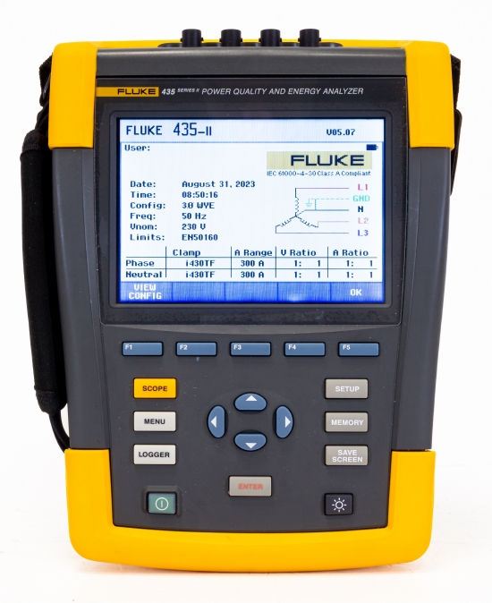 Fluke 435 serie II Analizzatore della Qualità della Rete trifase